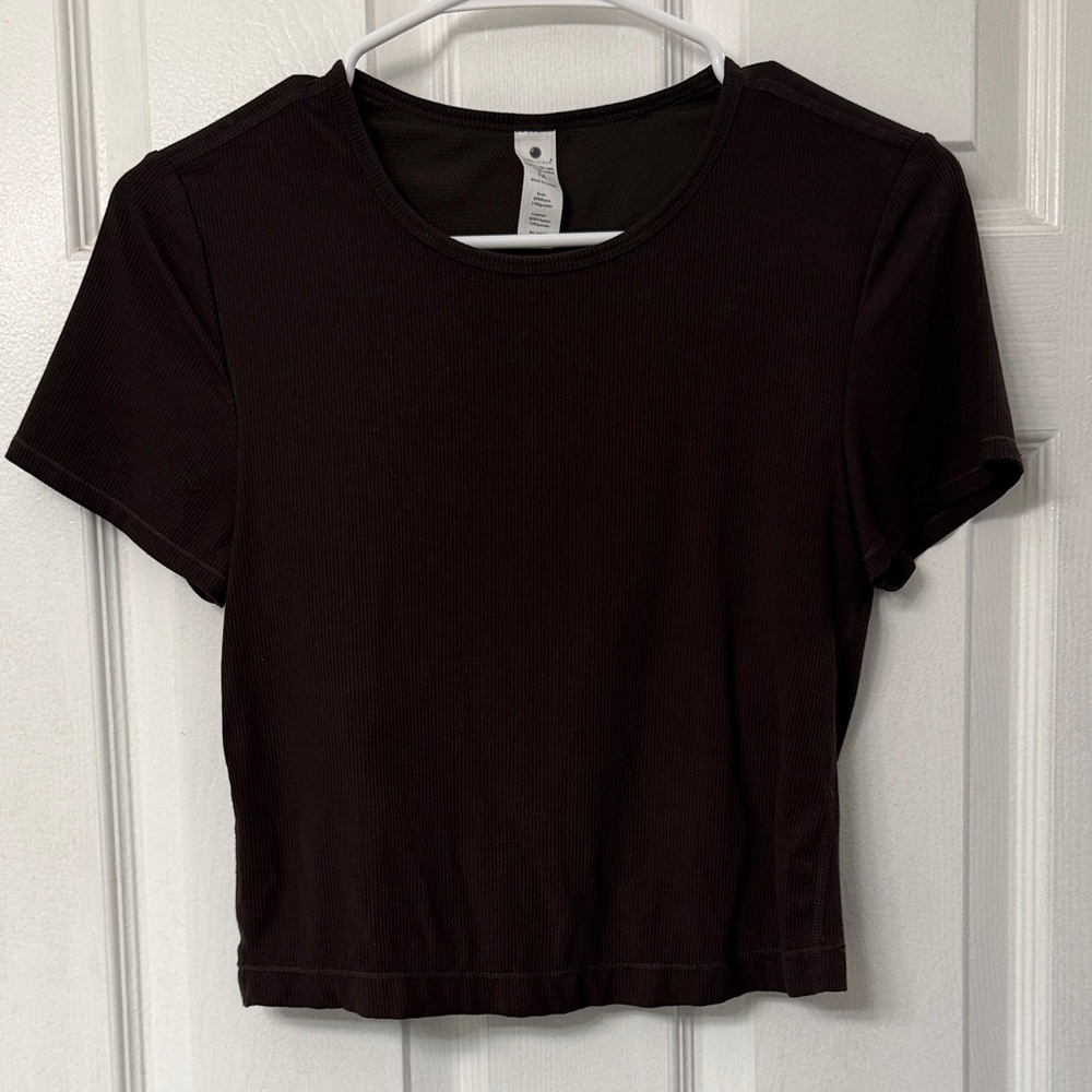 Yogalicious Brown Crop Top W Built-in Shelf